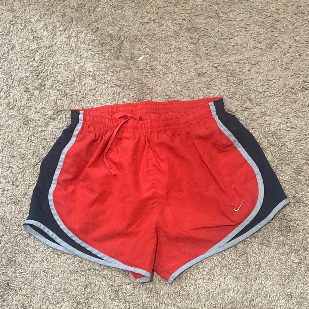 Nike Women's Red and Black Athletic Shorts